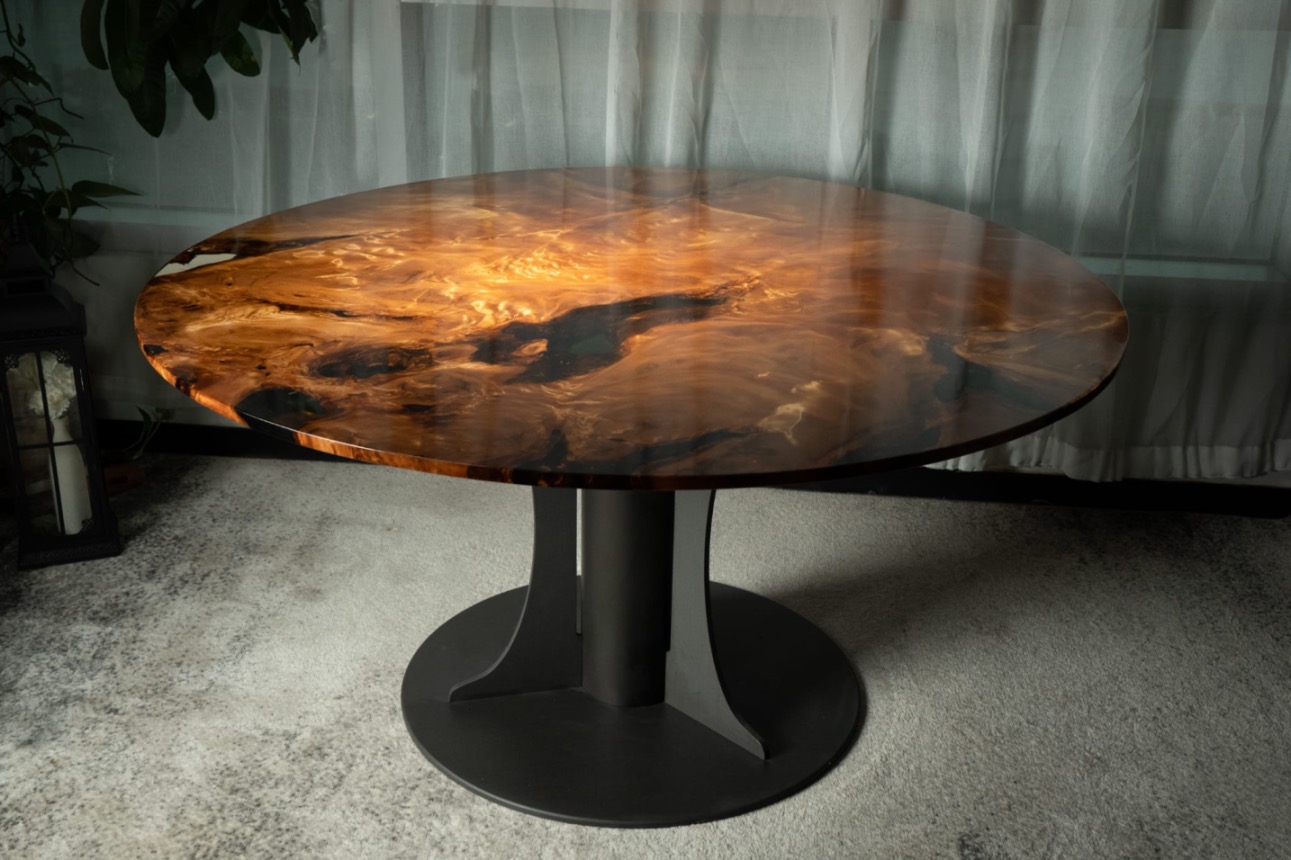 Ancient Swamp Kauri Round Dining Table